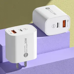 20w Pd QC hızlı şarj Apple için USB A USB-C çift limanlar cep telefonu güç adaptörü için iPhone tipi C şarj cihazı