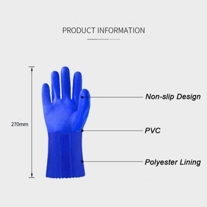 Guantes de Seguridad para Mecánicos, Resistentes a Químicos, PVC Antideslizante y Anti-Cortes, Resistentes al Aceite, para Trabajar - Product Image 2