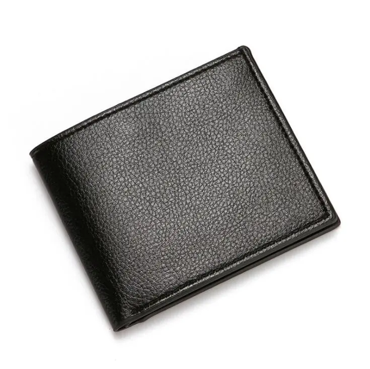 स्टॉक में असली लेदर बटुआ बैग धारक मामले अवरुद्ध Bifold कई जेब के साथ स्टाइलिश बटुआ असली लेदर काले रंग