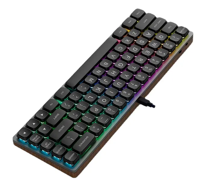 K67 Bluetooth Dual Mould RGB Low Profile Schalter Holzplatte mechanische Tastatur