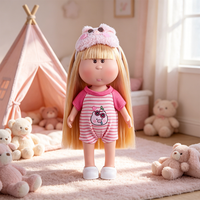 Poupée Mignonne aux Cheveux Longs et Raides Blonds 24CM, Poupée Kawaii à Habiller avec Boîte Cadeau, Plusieurs Tenues, Jouet, Ornement de Bureau pour Enfants