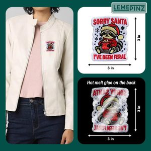 CustomSorry Santa I've Been Feral <b>Patch</b> 3 Inches Iron On Embroidery <b>Patch</b> For Hats Clothes Backpacks Jeans DIY Sew - Product Image 4