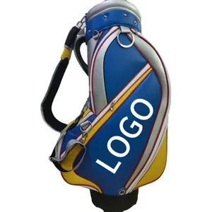 Waterproof Custom Accepted Outdoor Travel Sport Golf Staff Bag PU Leather Golf Caddie Bag Factory