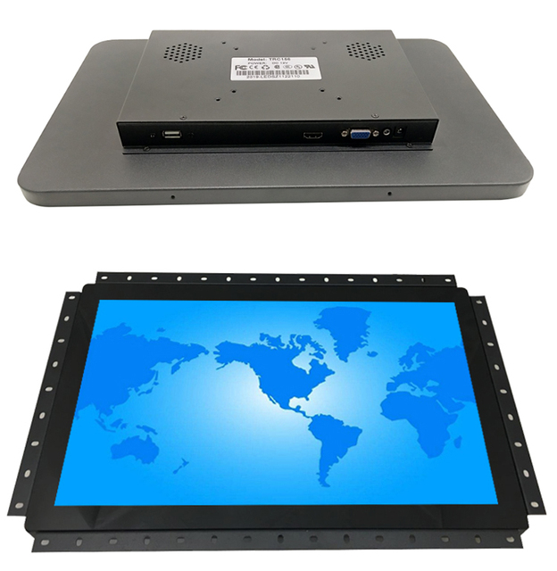 Open Frame Marine 15.6 Inch Capacitive Touchscreen Monitor IP65 Waterproof Full HD Resolution Industrial Grade Metal Outdoor