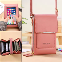 Sac à main en cuir imperméable pour femme, porte-cartes et portefeuille, avec écran tactile, idéal pour la promotion (vente en gros)