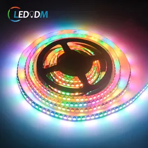 Yüksek kalite 5 metre kablosuz denetleyici RGB Flexible esnek Ip65 su geçirmez RGB şerit işık WS2812B SK6812