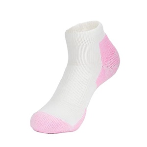 Calcetines Deportivos de Tobillo para <span class=keywords><strong>Mujer</strong></span> OEM, con Suela Acolchada de Rizo, Corte Bajo, para Correr, Yoga, con Logotipo Personalizado - Product Image 3