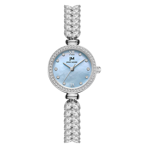 นาฬิกาข้อมือผู้หญิง JM 1903 <span class=keywords><strong>Mermaid</strong></span> ดีไซน์หรูหรา ประดับเพชรเต็มเรือน สายแบบกำไลข้อมือ แฟชั่นสำหรับผู้หญิง นาฬิกาควอตซ์ ของขวัญ - Product Image 1