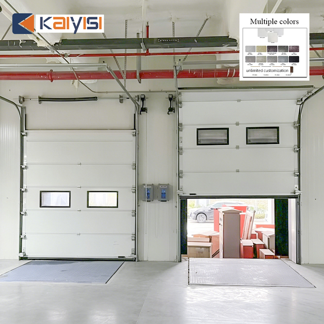 Factory Custom Modern Design Automatic Vertical Lifting Sliding Top Industrial Warehouse Gate Door Finished Surface