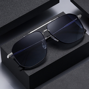 Sunway Eyewear 2023 New High Quality Double Bridge Shades Polarized Driving Luxury Metal Sun Glasses Sunglasses for Men - Product Image 2