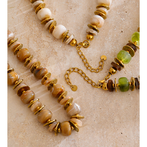 Dây chuyền áo len thời trang JINYOU 5231 phong cách cổ điển, hạt nhựa, dây kim loại thép không gỉ - Product Image 5