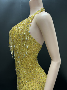 Novance Y4545 Dropshipping Plus Size Damesjurken Elegante Glamoureuze Kristallen Jurk Luxe Rekbare Galajurken Voor Club - Product Image 4