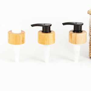 Bouteille en verre Boston noir mat de 250ml 500ml 8oz 16oz avec bouton de couvercle de pompe en bambou - Product Image 3