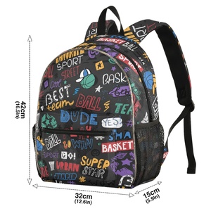 Factory Wholesale Schoolbag Unique Design School Bags Eco-friendly Graffiti-art Student Backpack - Product Image 4