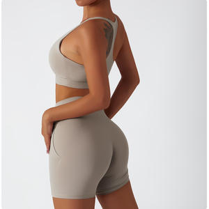 Vêtements de Yoga en Nylon recyclé écologique, ensemble de Yoga sans couture pour femmes, ensembles de Fitness, d'entraînement, survêtement pour femmes - Product Image 4