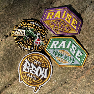 Wholesale Custom 3D Your <b>Patch</b> Iron <b>On</b> Clothing Brand Logo Fully Embroidered <b>Patch</b> With Design - Product Image 5