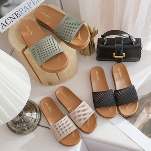 Sandalias Planas de Plataforma Gruesa de PVC para Mujer, Pantuflas de Moda con Logotipo Privado Personalizado OEM para Interiores y Exteriores - Product Image 3