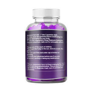 Gommes de sommeil à la mélatonine pour adultes avec saveur naturelle végétalienne L-théanine-60 pièces pour le soutien du sommeil et la gestion du métabolisme - Product Image 4