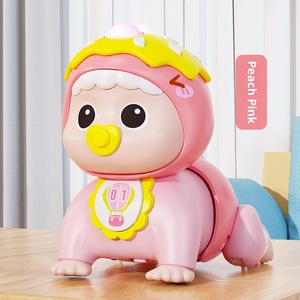 Muñeco de Plástico con Sonido y Luz Eléctricos <span class=keywords><strong>para</strong></span> Bebés, Juguete Educativo Temprano <span class=keywords><strong>para</strong></span> Practicar Gateo y Levantar <span class=keywords><strong>la</strong></span> Cabeza - Product Image 6