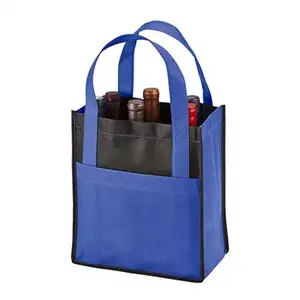 Özel şarap şişesi hediye çantası tutucu şarap çantası 4 şişe özel sipariş dikişsiz şarap 6 şişe sepet alışveriş çantası