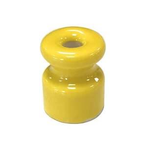 1400424-am isolatore in porcellana giallo 24x19mm. - Product Image 1