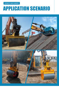 3t 5t मिनी खुदाई अटैचमेंट रोड मिट्टी स्प टैम्पर रैमर कम्पेक्टर टैपिंग रोलर - Product Image 6