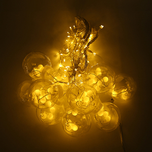 Fábrica al por mayor 138LED 8cm impermeable burbuja bola hielo LED cadena luces para decoración de bodas - Product Image 3