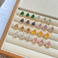 Pendentifs en verre transparent facetté en forme de larme, breloques DIY pour bracelet, boucles d'oreilles, fabrication de bijoux, breloques de mode