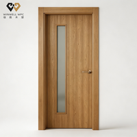 Porte intérieure en verre WPC, étanche, insonorisée, moderne, vitrée, pour chambre à coucher, salle de bain, appartement, avec garantie de 5 ans