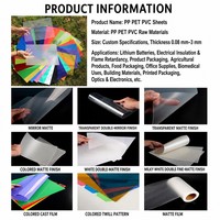 Plaque en plastique modifiée PP PET PVC de couleur unie, résistante à la chaleur et transformable, pour la fabrication de papeterie