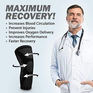 Cung cấp bán buôn Silicone cú đúp đầu gối bóng rổ nén Miếng đệm đầu gối tùy chỉnh điều chỉnh thể thao Nylon hỗ trợ đầu gối - Product Image 3