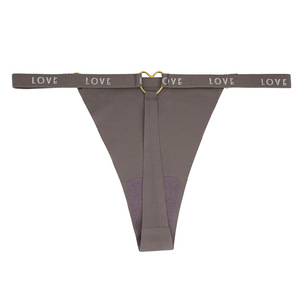 <span class=keywords><strong>Tanga</strong></span> de seda hielo Sin Rastro con logotipo personalizado, bragas de mujer de talla europea de EE. UU., ropa interior Sexy con espalda en T - Product Image 5