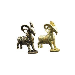 Laiton Animal Décoration Artisanat Chèvre Décoratif Artisanat Porte-clés Pendentif En Laiton Chèvre Pendentif pour Porte-clés Collier - Product Image 5