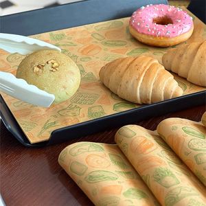 Custom Printed Disposable Greaseproof Waterproof PE Coated Food Grade <b>Wrapping</b> <b>Paper</b> for Bakery Bread Packaging - Product Image 4