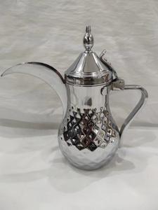 Théière en acier inoxydable doré <span class=keywords><strong>design</strong></span> arabe vintage Pot de Moka de style moderne avec couvercle à long bec pour le café du Moyen-Orient - Product Image 3
