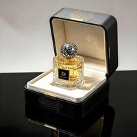 Flacon de parfum rond de 100 ml du fabricant d'origine, flacon de parfum de luxe vide de 50 ml avec couvercle noir