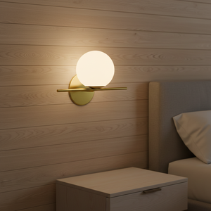Unique Style Antique Brass With Milky White Glass <strong>Shade</strong> IP44 LED <strong>Bathroom</strong> Wall <strong>Lamp</strong> - Product Image 4