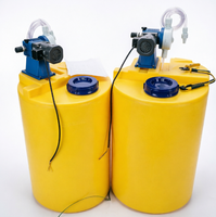 Cuve de mélange en PE résistante aux produits chimiques avec moteur et pompe pour dosage/dissolution acide et alcaline 250L/heure