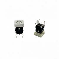 Interrupteur tactile LED rouge carré éclairé 6*6*10.2mm 6 broches DIP pour l'électronique grand public et les appareils électroménagers