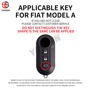 Custodia custodia custodia con chiave auto a 3 pulsanti per chiave <span class=keywords><strong>Fiat</strong></span> 500 <span class=keywords><strong>Panda</strong></span> Punto Bravo <span class=keywords><strong>accessori</strong></span> chiave - Product Image 6
