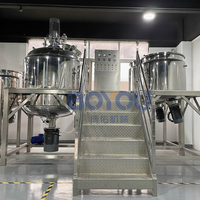 Homogénéisateur mélangeur sous vide à chauffage vapeur 500L 1000L 2000L 3000 litres, réservoir de conditionnement, lotion, machine d'homogénéisation