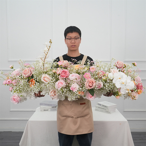 Handmade silk Rose <b>Artificial</b> Flowers Wholesale Flower Runner for Wedding Decor Floral Arrangement - Product Image 3