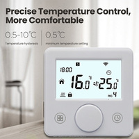 Termostato Inteligente WiFi con Control de Temperatura para Calefacción por Suelo Radiante y Caldera, Compatible con Alexa