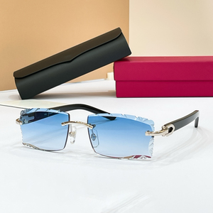 <span class=keywords><strong>Occhiali</strong></span> <span class=keywords><strong>da</strong></span> <span class=keywords><strong>Sole</strong></span> di Lusso Senza Montatura, Design Retrò Quadrato, Protezione UV400, Alta Qualità, Taglio Diamante per <span class=keywords><strong>Uomo</strong></span> - Product Image 1