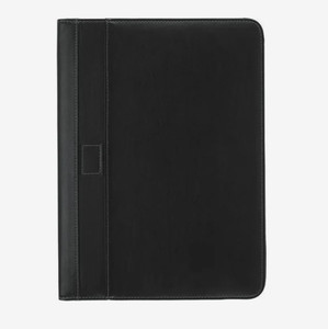 Porte-documents à fermeture éclair de style vintage avec logo personnalisé, organiseur en cuir PU, exécutif, 30 feuilles - Product Image 3