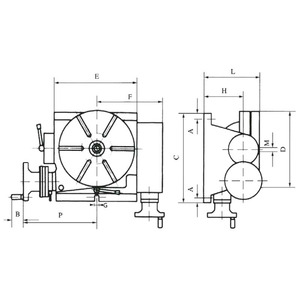 Machines-outils et accessoires, Tables et têtes diviseuses, TABLE DIVISEUSE INCLINABLE FERVI 0  90 - Product Image 1