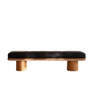 Banco largo de diseño nórdico, de madera maciza, cómodo, para cambiar zapatos, mueble para la entrada - Product Image 5