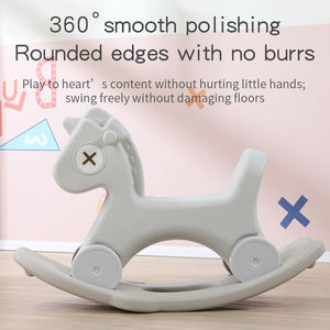 حصان هزاز للأطفال مصنوع من البلاستيك PP مع عجلات، صديق للبيئة، مناسب للأطفال من 18 إلى 36 شهرًا، للاستخدام المدرسي - Product Image 5