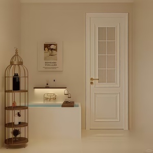 <span class=keywords><strong>Porta</strong></span> Interna in Stile Francese con Telaio in Metallo e Vetro Laterale per Soggiorno, Superficie Rifinita, Prodotto Unico tra le Altre Porte - Product Image 3