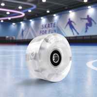 Roues de patins à roulettes en ligne 5832 à LED, roues de vitesse clignotantes en PU à rebond élevé, roulements ABEC-9, 3 lumières, étanches et légères